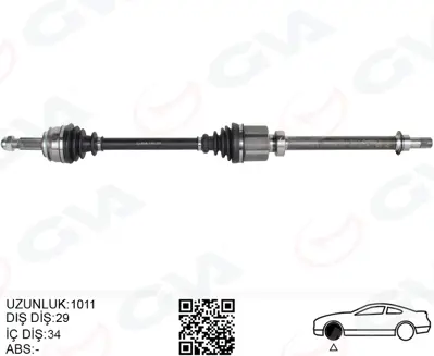 GVA  4419042 Ön Aks Sağ Renault Kadjar 1.5 Dci A-T (15-) 391000797R GCO82317 391011681R 391001155R 802317 VKJC3466 36154 R446R 306333 3106060