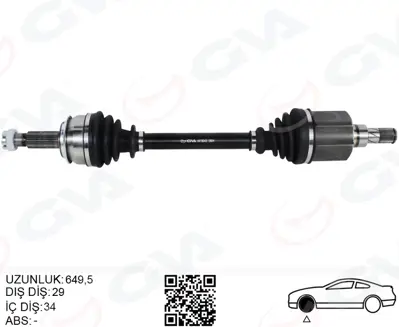 GVA  4419043 Ön Aks Sol Renault Kadjar 1.5 Dci A-T (15-) T49411 391011681R FDS2802 36153 8201413313 391001155R 391000797R 7835 R1720 411ST94