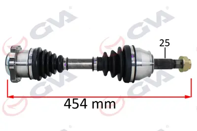GVA  4421021 Komple Aks Sol Palio-Albea 1.3 Mtj (03-07) (454mm) 46801690 3264050 71722313 217003 FI3383 46307170 46307699 46307689 46307698 831