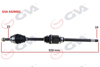 GVA  4429002 Komple Aks Sağ Doblo 1.9 Jtd 01> Doblo-Albea 1.3 Mtj 05> (928mm) 46307678 FI3286 502368 5224T 2144980057 FI188RN 217019 DS20185 221038 VKJC2316