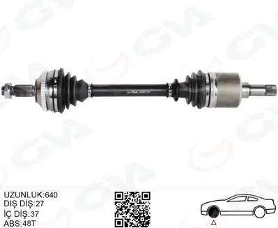 GVA  4429065 Komple Aks Sol On Fiat Scudo (220p) 1.9 Td(96-06)absli 9617408180 22871 32729C 3272V6 22869 9626083980 210264 170144 3272V0 VKJC3872