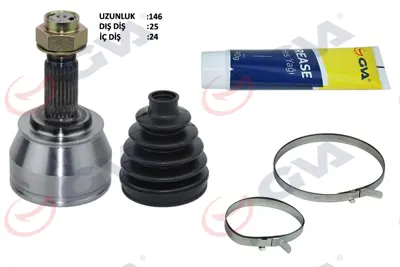 GVA  4429124K Aks Kafasi Diş Ön Fiorino-Bipper-Nemo 1.3 Mjt  Euro5 (07-) (25x24x51) 146.5mm VKJA3173 46308869 24693 3272ZP 125024693 51783824 607449 KFT547 QVJ1421 240310