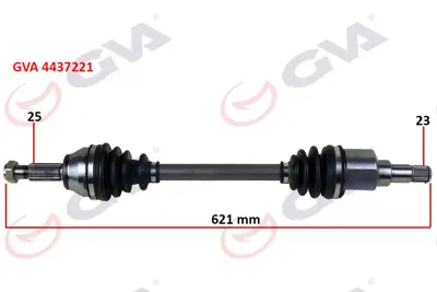 GVA  4437221 Ön Aks Komple  Sol Fiesta V 1.4 Tdci 02>08 Fuison 1.4 Tdci Fiesta Vii 08>12  1.25-1.4tdci- 1.5 Tdci-1.6 Tdci B-Max 14> 1.4ti FO183L FO3222 2S613B437AD 5274 2S613B437BF 5272 12617 18011570 M900AN 18011640