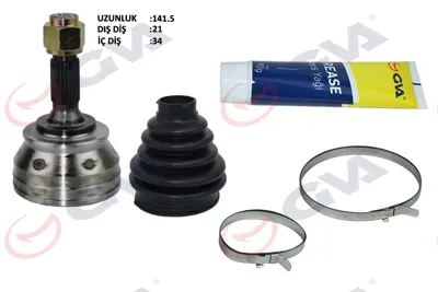 GVA  4443310K Aks Kafasi Diş Ön Psa 301/C-Elysee (12-) 1.6 Hdi (21x34x48.2) 142.00mm 9671573180 9677476680 9677477080 18161740 CI3338 21380055S PE3354 1608419780 210307 VD1022