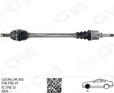 GVA  4443318 Komple Aks Sag On Psa 207 (Wa.Wc) 1.4 Hdi M-T (06-12) 3273KP 922276 C120087 3272KY 3273KL KPG570 607456 OJ1370 18918 3655K