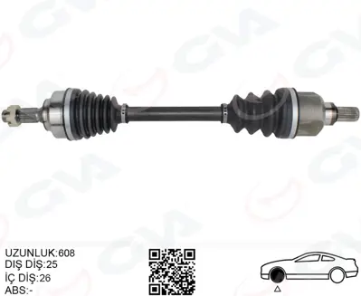 GVA  4443321 Komple Aks Sol On Psa 307 (3a/C) 1.6 A-T (00-07) 3272LT 36452 3272PZ 3273QK 3273LP 3273VK 3272LX 3272FZ 3273LQ 3272LW