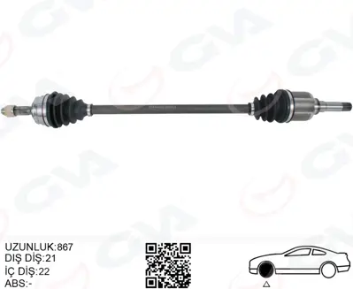 GVA  4443322 Komple Aks Sag On Psa 208 1.2 (12-) 1607237180 1608957880 9801611280 9803959680 36326 PE3366 245222 221769 VKJC8866 DRS646100