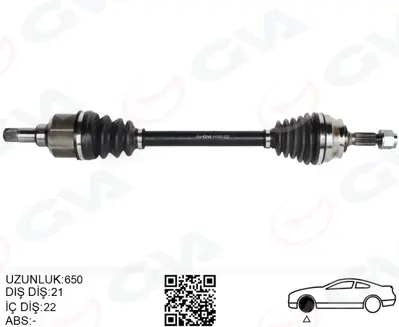 GVA  4443329 Komple Aks Sol On Psa 2008 I 1.2 M-T (05-) Citroen C3 Iii 1.2 M-T (16-)c4 Cactus 1.2 M-T (14-) 1609763880 3070140 9677209780 1611524280 P308L T39199 18161860 121816 9677476580 3070150