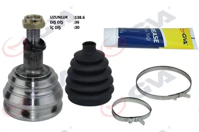 GVA  4475035K Aks Kafasi Diş Ön Golf4-Bora-A3-Leon-Toledo-Octavia 1.9tdi/1.8 (97-05) (Agr/Agn)(36x30x53.2) 138.5mm 1H0407311 357498099EV 1004980061 357498099E 1J0498099BX 357498099EX 1J0407311C VKJA3011 1H0498099A 1H0498099E