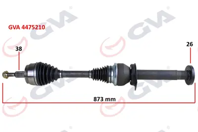 GVA  4475210 Komple Aks Sağ Transporter T5 2.5 Tdi (03-11) 6 Vites (880mm)(Düz Vites) 7H0407452JV 7H0407272AC 6551069 7H0407452AX 7H0407452PX 7H0407272BL 7H0407452AV 7H0407452JX 261140 PRA245