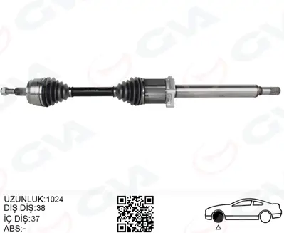 GVA  4475262 Komple Aks Sağ Transporter T6 2.0 Tdi 140hp (Auto) (12-) 7E0407272C 203353 7E0407272AE 7724 7E0407272AQ 7E0407272BC 3373320 7E0407452RX 7E0407452JX V1435