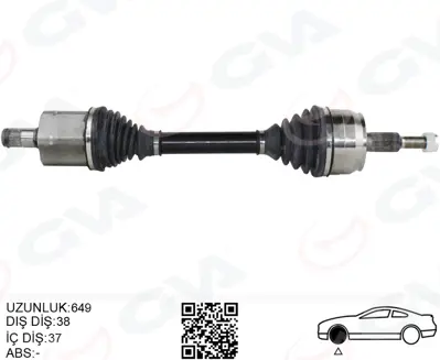 GVA  4475263 Komple Aks Sol Transporter T6 2.0 Tdi 140hp (Auto) (12-) VW434 T78397 7E0407271AB 3373380 VW396L 18215250 7E0407451AX 7E0407451EX 7E0407271G 18211850
