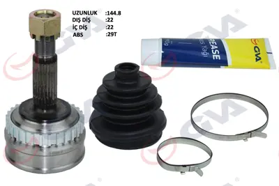 GVA  4490910K Aks Kafasi Diş Ön Meriva A 1.6 (03-10) Abs'Li (29diş) (22x22x52) 156mm 1603251 E304390 854024130 VKJA3121 844005 18915 6144980026 3650K 23991 304390