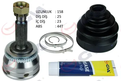 GVA  4491052K Aks Kafasi Diş Hyundai Accent Admire 1.5l D3ea Crdi (3 Silindir) 02-05 Abs'Li (25x23x50 -  Abs= 44 Diş) 495001C450 495001E650 GIH06 ADG089128 3824K 20019062 151607 824047 513407 N2820514