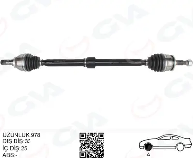 GVA  4491224 Komple Aks Sağ Opel Astra K 1.4 Turbo M/T (15-) O1409 95522371 VA301R 13367074 AASK OP409 590ST85 T58590 202396 374895