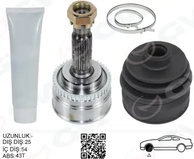 GVA  4499125K Ön Aks Kafasi Diş Sağ-Sol Volvo S40 -V40 1.8 99>04 8251754 655496 8601679 DS9702LA 19055143 VO118AL 36050057 262023 VKJC1365 VO7819
