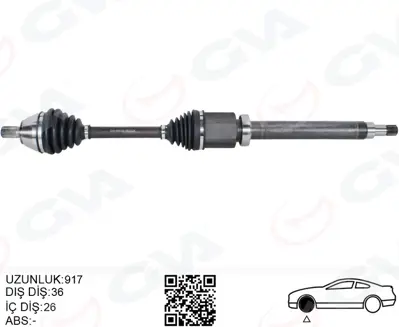 GVA  4499160 Ön Aks Komple  Sag&Nbsp;Volvo S40 Volvo Ii 1.6 D2 10>12 V50 1.6 D2 10>12 C30 1.6 D2 10>12 D 4162 T 31367019 36002144 31367149 18152310 3408800 302004190298 VKJC4868 262053 DA718822 50666