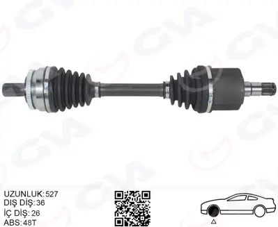 GVA  4499170 Ön Aks Komple Sag Volvo S60 I 2.0 T 2.4 04>10 V70 Ii 2.0 T 2.4 04>10 8689210 8603789 30783082 8602574 8252033 8601853 301086 25338 862009 9480544
