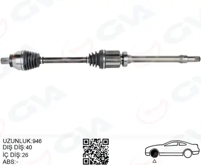 GVA  4499172 On Aks Sag Komple  S60 Ii 1.6 D 11>15 S80 Ii 1.6 D Drive 10>15 V70 Iii 1.6 D 10>15 V60 I 1.6   Drive 11>15 31259787 6G913B436BD 31367151 36002894 36001076 36002264 262094 31367516 FO103 121059