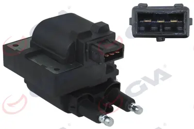 GVA  5018001 Ateşleme Bobini (863020) (Siyah Soket) Laguna-Megane Scenic-Safrane Ii-Volvo S40-V40 708630207 7700863020 70863020 7700865923 96255 245066 986221030 138757 XIC8178 880115