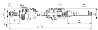 CIFAM 23-06201 (X) Aks Ön Sağ Partner-Berlingo 2.0 Hdi 00=> 32739Z 511928 151558 PRJ351 CVJ559210 810076 V220252 854028146 32726W 240355