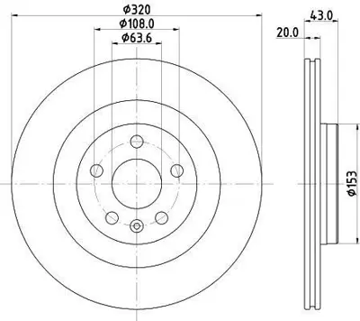 CIFAM  8001882C Arka Fren Diski S60 Iii (224)-S90 Ii (234)-V60 Ii -V90 Ii (235-236)-Xc40 (536)-Xc60 Ii Xc90 (2014=>  (Delikli) 31400778 MDC2915C 986479E87 BG4978C V1025V 1815314872 BBD5477 NBD1993 9C93811 92309703