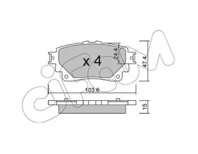 CIFAM  82212900 Fren Balatasi Corollacrossi(_G1_)-1.8(Zsg10)-1.8hybrid(Zvg10-Zvg11)-Corollaxihatchback(_E21_)-Auris- 0446612161 0446652210 0446612162