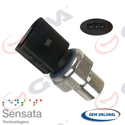 GVA  5475210 Klima Basinç Müşürü (3 Fiş) Golf 7-Passat-Arteon-Tiguan-A3-A4-A6-Q7-Suberb-Octavia-Leon 12>crafter 1 4H0959126 K52088 4F0959126B 8K0959126B 4F0959126C 4H0959126A 3ACP0018 331004 5Q0959126A 4H0959126B