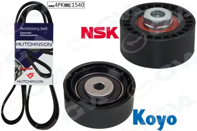 GVA  59A1415 Alternatör Gergi Kiti Clio Ii-Symbol Ii–logan-Sandero 1.2 16v (D7f-D4f) 117200777R K014PK154 4PK1540KT1 529028010 KPV191 7701477533 8201008780 8200901288 8200830192 8200040161