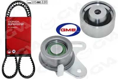 GVA  59T9123GMB Triger Kayiş Seti Hyundai Accent Admire Era 1.5l G4eb 01-> 1.4l 1.6l G4ed G4ee 01-10 / Getz 1.4l  06-10 / Matrix Elantra 1.6l 01-06 / Kia Rio 1.4l 1.6l 06-10 / Cerato 1.6l 04-07 (1 Kayiş+2 Rulman) 2431226001 2431226000 2431226050 J1120500 DTB3001 1987948849 HTDA10009525M22GL 90926281 GTB1479XS G1413H