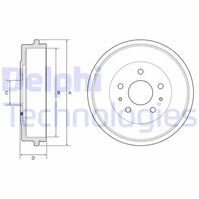 DELPHI  BF568 Arka Kampana Ecosport 13> Focus Iii 11> 104068 7D0704 DB4427 BV611126BC BM1043 986477291 60264728SX BV611126BB C6G027ABE 180418