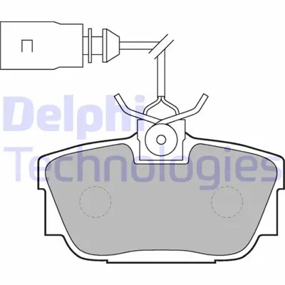 DELPHI GB 72321 Arka Balata Fişli Transporter T4-Caravelle 2.4 2.5 Tdi(90-03) (Gdb1369) 7D0698451G 7D0698451 602874 AC611981D 2137 7D0698451C 181614 V108149 986494051 224759