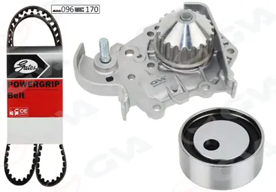 GVA  59WPK1410G Devirdaimli Eksantrik Gergi Kiti Renault Clio Ii 01>kangoo 97>megane 96> Dacia Logan 04> Sandero 08> Solenza 04> 1.4-1.6(E7j-K7j-K4m) 1680600QBA 7701477024 KJT016 KCT016 RPK335701 GT35522 SK334591 9XU376819741 66538 HTG110