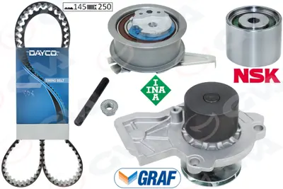 GVA  59WPK7505D Devirdaimli Eksantrik Gergi Kiti Polo-Fabia 14>ibiza Iv 15>a1 14>(Cusa-Cusb-Cyza-Cyzb) 04L109119D 04B109244B 04L109243G