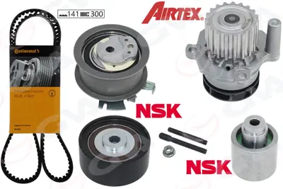 GVA  59WPK7513 Devirdaimli Eksantrik Gergi Kiti Passat-Jetta-Golf5-Octavia-A3-A6 2.0tdi 07-11(Bkp-Bkd-Bre-Blb) 03G198119A 03G198119E 03G198119C
