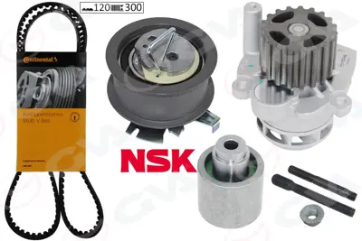 GVA  59WPK7574 Devirdaimli Triger Seti T5-Caddy-Passat-Jetta-Golf-Polo-A3-Leon 1.4-1.9tdi (Bjb-Axb-Amf-Bls-Avf-Bnm 038198119A 038198119C 038198119G