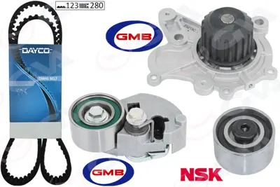 GVA  59WPK9120 Triger Kayiş Seti + Devirdaim Hyundai Accent Admire Getz Matrix 1.5l D3ea Crdi 02-05 /  Santafe 2.0l Crdi 01-05 / Sonata 2.0l D4ea Crdi Dizel 06-11 / Kia Carens. Cerato 2431227000 831K2 2481027000 2510027400 58432702 2441027000 530054231 QBPK7451 2481027250 KT1505W2