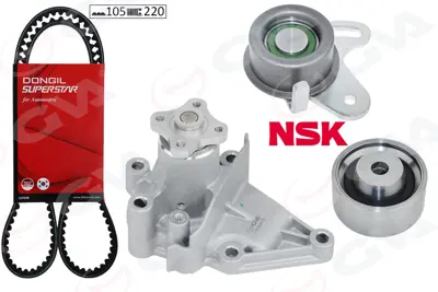 GVA  59WPK9123 Devirdaim + Eksantrik Gergi Kiti Hyundai Accent Admire 1.5l G4eb 01-> Era 1.4l 1.6l G4ed G4ee 01-10  / Getz 1.4l  06-10 / Matrix. Elantra 1.6l 01-06 / Kia Rio 1.4l 1.6l 06-10 / Cerato 1.6l 04-07 2431226001 2431226000 2431226050 J1120500 DTB3001 1987948849 HTDA10009525M22GL 90926281 GTB1479XS G1413H