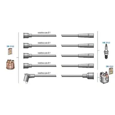 DODUCO 083225140000 Buji Kablo Tk R9 Spring-Dacia 12 Van 7702252160