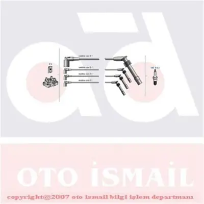 DODUCO  7818 Buji Kablosu Takimi Opel Corsa B-Combo B (93>00) 1.2-1.4i (C12nz-X12sz-14nz-X14sz) 1612608 93176701 1282164 986357126 1282165 49904 90487569 93173701 1612657 ZEF725