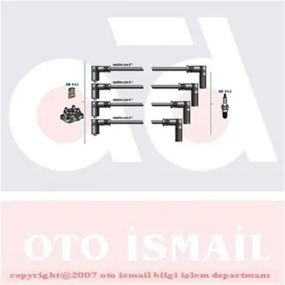 DODUCO  7825 Buji Kablo Tk Tmpr 1.4-1.6 Enj.-Tipo 1.6  (93-96) 7735100 OEF509 SPC2848 941095870625 OEK451 7171 ZK1374 356912845 4159 LS458190