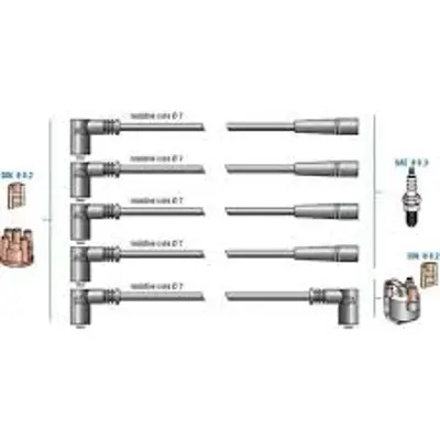 DODUCO  7845 Buji Kablo Tk Clio 1.2 (E5f-E7f) 90=>-Clio 1.4 1.4 İe 95=> 7700273826 6001543606 8200154103 8200506297 8200943801 8200099538 7700100590 7700273226 6001543616 224404252R