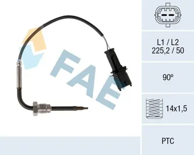 FAE GVA 9123312 Egzoz Sicaklik Sensörü (Konum 1) Insignia A-Astra J-Zafira C 2.0 Cdti A20dth 55489472 27110 55566185 A2C59507003Z 708369170 7451951 70836917 3HTS0043 894005 55496932