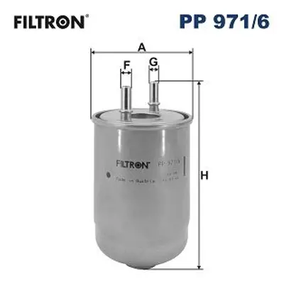 FILTRON  PP971.6 Yakit Filtresi Renault Megane Iii Scenic Iiigrand Scenic 164008816R FP6078 HDF669 164001501R DP1110130082 KL48519D KL48515D SN99164 164006378R F026402850