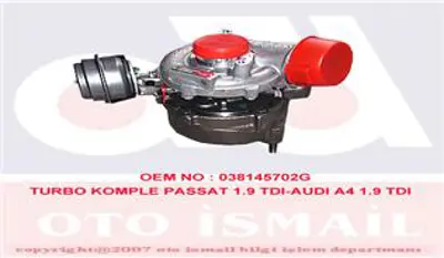 GARRETT  7178585009S (7178585010s) Turbo Komple Passat-Super B-A4-A6 1.9tdi-2.0tdi (01-05) 130ps-136ps-140ps (Avf-Awx-Blb Bna) 038145702G 038145702E 038145702N