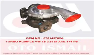 GARRETT  7209315004S (7209315005s) Turbo Komple Vw T5 2.5tdi Axe 174 Ps 070145702A
