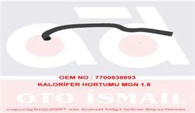 G.B.  71171 (1415) Kalorifer Hortumu Mgn 1.8 7700838893 6001 R12263 15537 11521