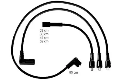 HELLUX  HBK.3159 (X) Buji+bobin Kablosu Tmpr-Tipo S-Sx 1.4 8v (Karbüratörlü) XC894 7604227 7604977 7271 7281 7633960 7673219 DRL361 RCLC610 XC928