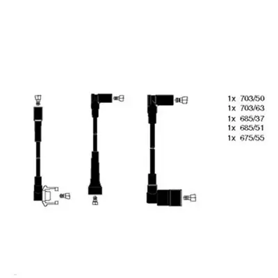 HELLUX  HBK.3324 (X) Buji+bobin Kablosu Flash R11 Flas (F2n) VL10 7700731060 7700731063 48541 34365825 83160 SL098 RBU9 RB9 B743