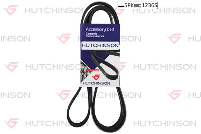 HUTCHINSON  5PK1236S (1060 Sk 5) Kanalli Kayiş Hyundai İ10-İ20 1.2 08=> 2521203000 5PK1236ST 5PK1236SF 2521203500 1987946153 1236SK5 5PK1236ELAST 8640501236SFE WG1783642 N1051236S